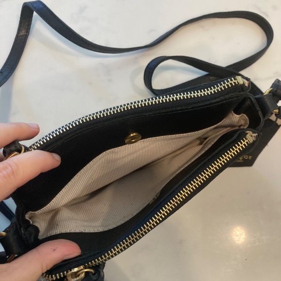 NWT Margot New York Black Leather Crossbody Purse - Picture 10 of 12